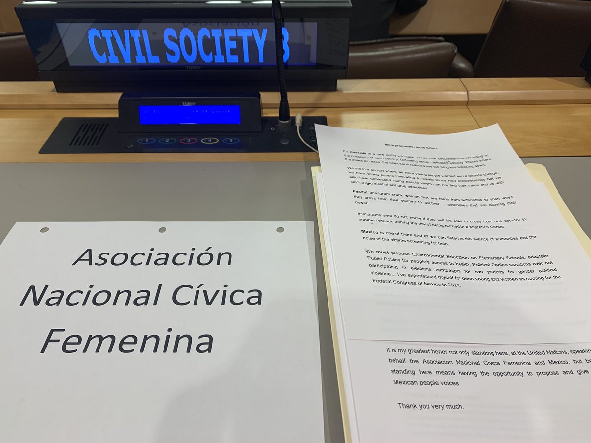 AncifemNacional's tweet photo. Les presentamos a
@MariaGDobargane  del Estado de Guanajuato, quien es nuestra Representante en la 56° Comisión de Desarrollo y Población en @ONU_es 
Y donde ha tenido una exitosa participación!! 🇲🇽❤🇲🇽 
#WomenInAction 
#AncifemEnLaONU
#ONU
#ANCIFEM https://t.co/RvBjiXIGHe