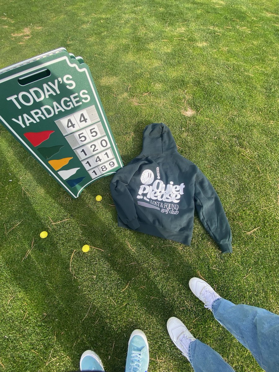 shoplnf's tweet photo. The Lost &amp; Found Golf Club Collection has dropped 🤫

⛳️LIMITED STOCK
⛳️SHIPPED
⛳️BABY TEE: XS-XL
⛳️HOODIE: S-XXXL

FREE SHIPPING FOR ORDERS OVER $125 with code: QUIETPLEASE

Only in https://t.co/NpgDrHPr7w

#quietplease #golfdrip https://t.co/HBD6nVMBZX