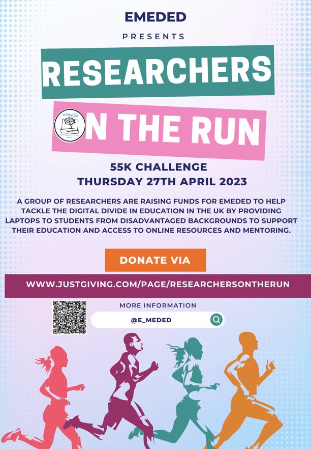 mattharrisdr's tweet photo. Our lab group at @MCRCnews will be doing the Run Media City 5k&amp; 10k on 27th April🏃‍♂️ 

This is aid of @e_MedEd to tackle the digital divide in education, by providing laptops to disadvantaged students.

Any support and donations are hugely aporeciated! https://t.co/NualFbJT5P… https://t.co/WxnVDvw90I