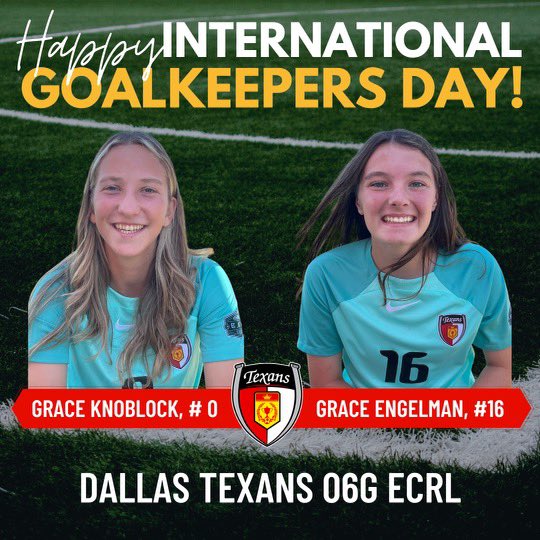 TexansECRL06g's tweet photo. “A Goalkeeper can't win a game she can only save it!” ~Hope Solo
“Our Graces” are smart, skilled, tough & great teammates. THANK YOU #GraceK & @GraceEngelmanGK for all your hustle & ❤️
#TheTexansWay https://t.co/CfnEWBUfBL