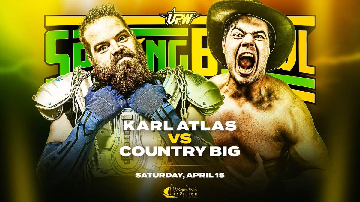 DaleClark136's tweet photo. Looking forward to @UltimateProUK #SpringBrawl tomorrow in Weymouth !!
But personally most excited for the debut of @NinaSamuels123 who I am sure will make it The #NinaSamuelsShow https://t.co/6kboxzxYX8