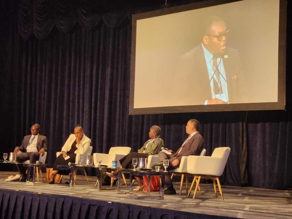 NASAdoc's tweet photo. Ongoing #CUGH2023 plenary 1 "Transformative Partnerships with the National Public Health Institutes for Sustained Global Health Implementation &amp; Research". Panelists include @NCDC DG Dr. @IfedayoTiffy, @IHVNigeria Prof. Alash'le Abimiku moderated by @Ciheb_UMB Prof. Man Charurat. https://t.co/ZTdDUfbRmy