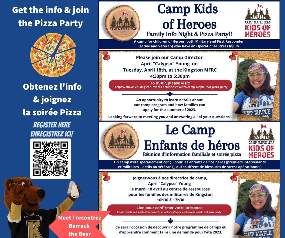 Join us April 18 from 4:30pm to 5:30pm at the KMFRC/ Joignez-nous le mardi, 18 avril de 16h30 à 17h30 au CRFMK.