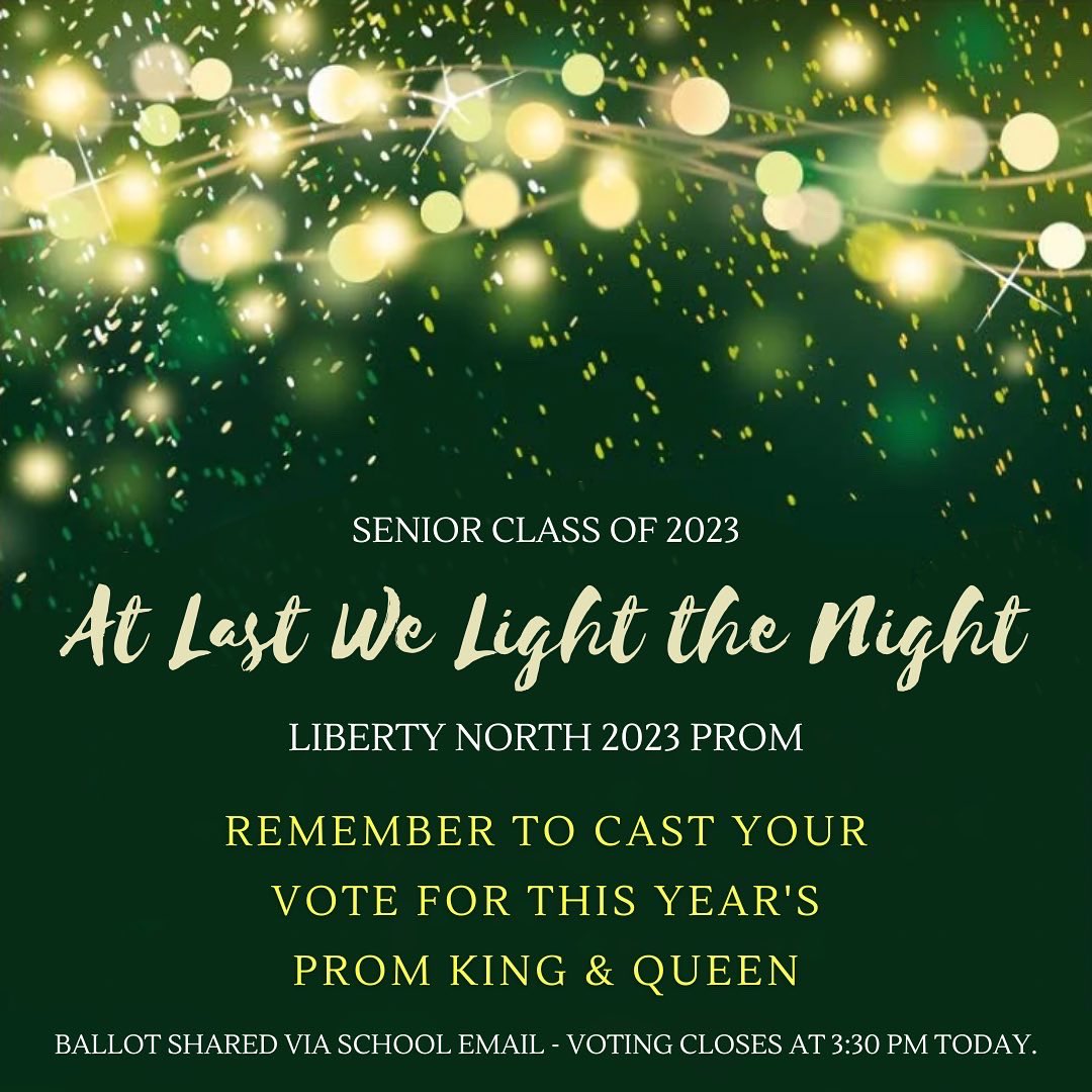 LNHSSTUCO's tweet photo. Love celebrating this year’s Prom Court - they are an amazing group of seniors and represent North Nation well! Class of 2023 - remember to cast your vote for this year’s Prom King &amp; Queen before 3:30 PM today. Ballot shared via school email. https://t.co/haz2sQsigD