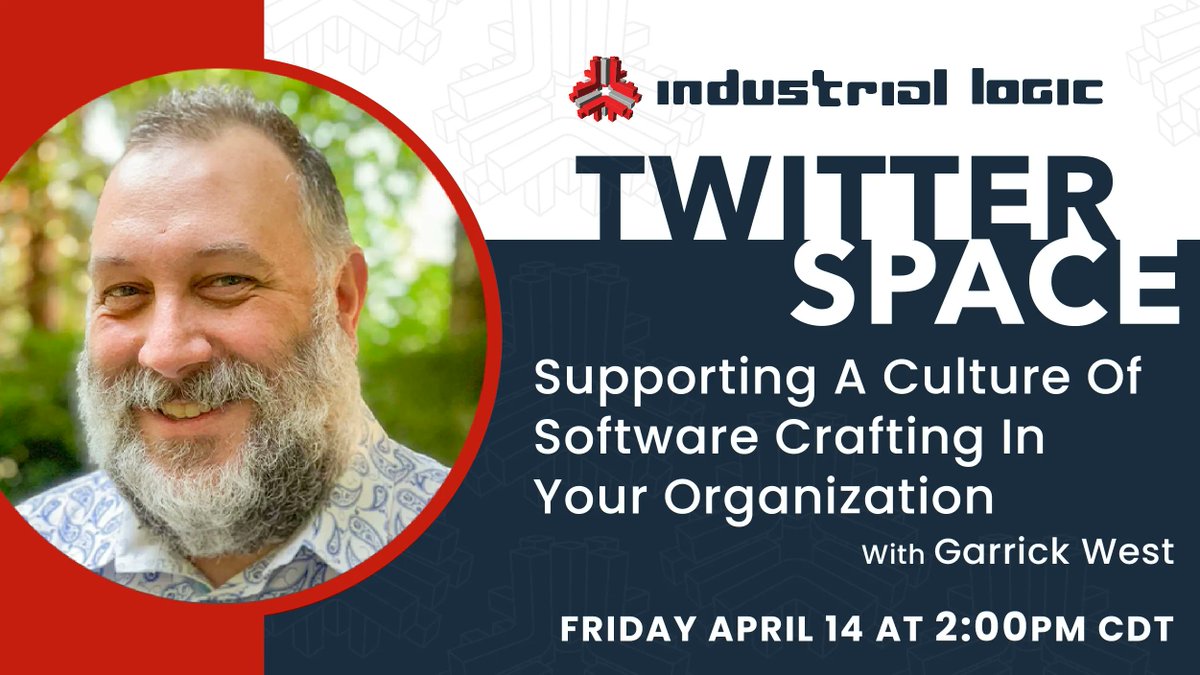 IndustrialLogic's tweet image. 📣  We&apos;ll be live later today 📣  

Come join the conversation!

bit.ly/3UquP1E