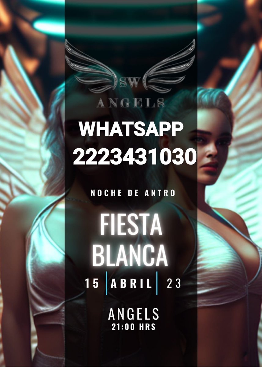 No se pierdan "Fiesta Blanca" con nuestros amigos de ANGELS.

Recuerden que este Sabadito 15 de Abril sera "Fiesta Blanca" by @ANGELS34505197.

Si quieren su acceso les dejo el contacto directo, no se lo pueden perder va a estar buenísimo 🥳🎉😈🍍.