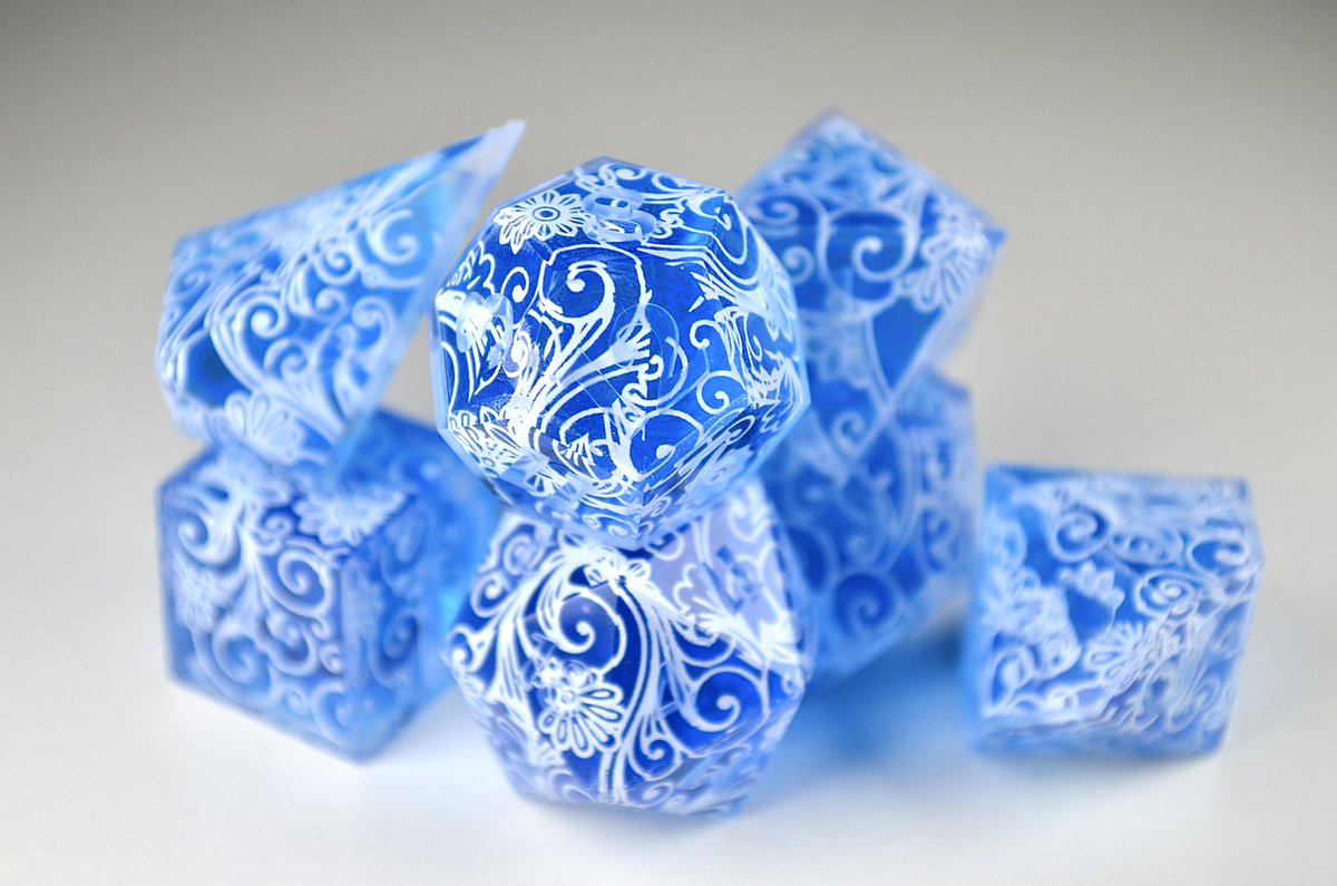 2crit2quit's tweet photo. Slightly darker sapphires in the works 💠 raw/unpolished/unpainted 
#dnd #dice #ttrpg https://t.co/bsaX1UvoSP
