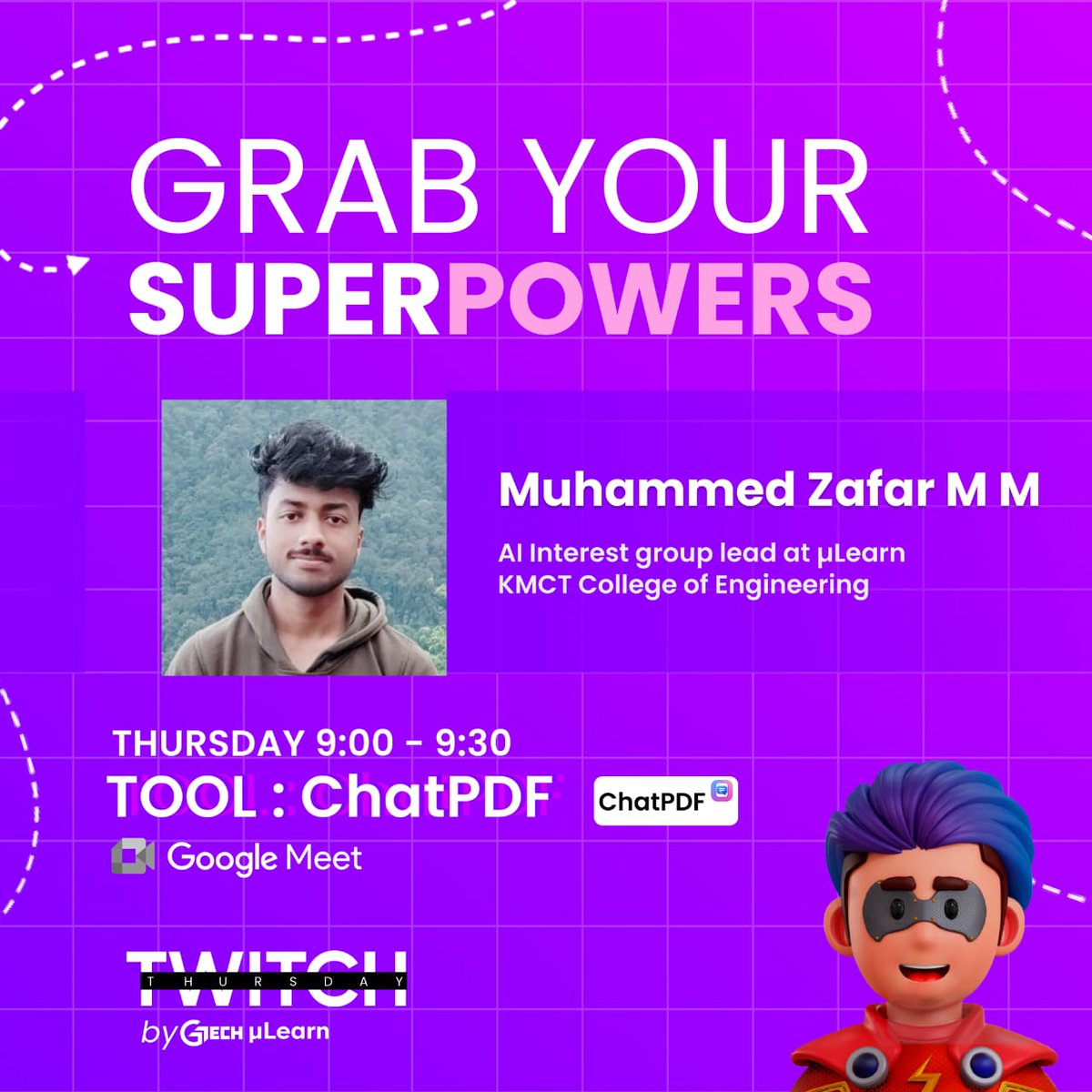 M_ZaFaR_M's tweet image. 🚀 Excited to present on #ChatPDF - an advanced #AI tool that makes  document processing faster and more efficient for businesses of all  sizes! Thanks to @GTechMuLearn for hosting and for the opportunity to  share my passion for #MachineLearning and #TechTrends.  #Productivity