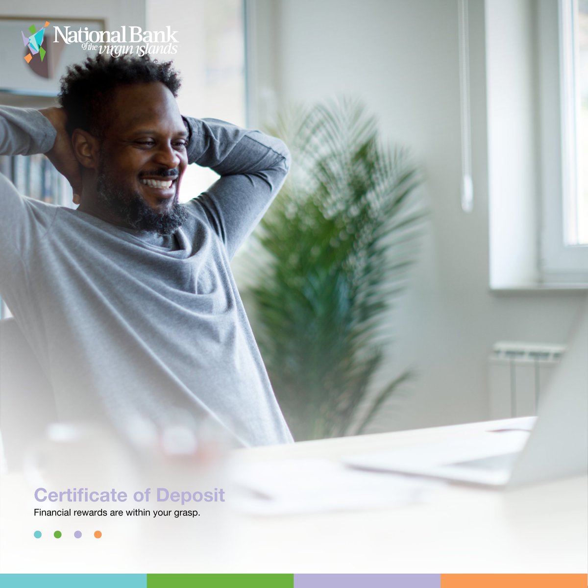 BankIslands's tweet photo. Financial rewards are within your grasp. Open a Certificate of Deposit Account today. #nbvi #nbvicd #theofficialbankofparadise #yourcommunitybank https://t.co/ClyIOIQqrg