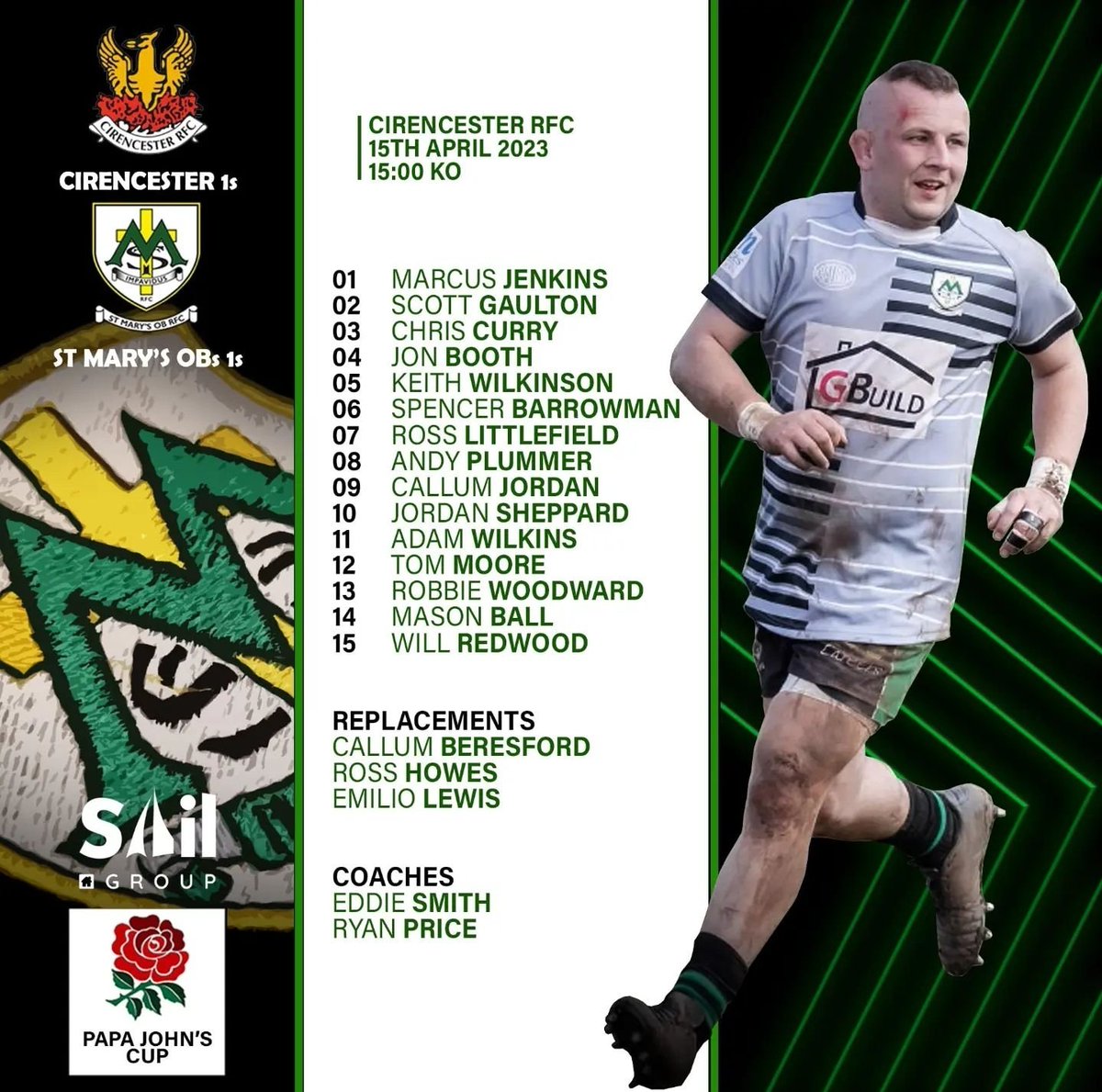 SMOBRUGBY's tweet photo. Here are your @SMOBRUGBY teams for tomorrow's games
1s away v @CirencesterRFC in the @PapaJohns Cup
2s away v @CHEPSTOWRFC 2s in a friendly
@swsportsnews @BS_Matters @GRFUrugby @local_rugby @BSDistrictRugby
#UTS #Impavidus #GoWell https://t.co/pj6gwnKbt8