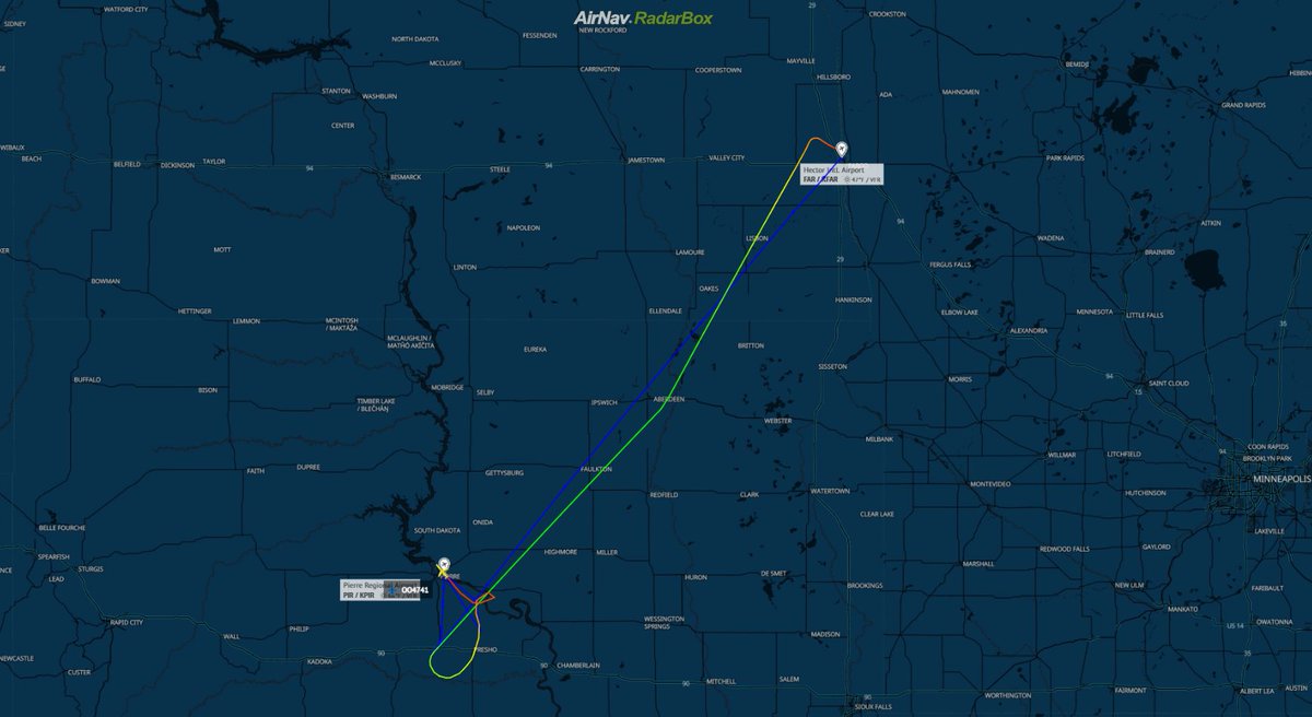AirNavRadar's tweet photo. 📰April 12: Skywest Airlines flight #O4741 from Fargo (FAR/KFAR) to Denver (DEN/KDEN) diverted to Pierre (PIR) due to a reported engine failure. 🛩️
Data:
https://t.co/4beeWR7K9Z 📡
#SkyWestAirlines #FlightEmergency #EngineIssue https://t.co/9m5NFgLXzl