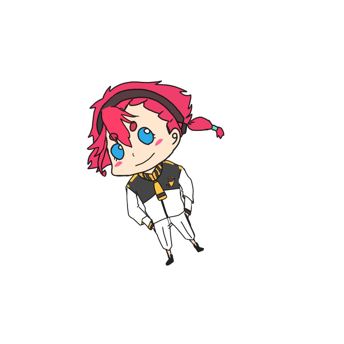 suletta mercury 1girl red hair school uniform chibi blue eyes solo asticassia school uniform  illustration images