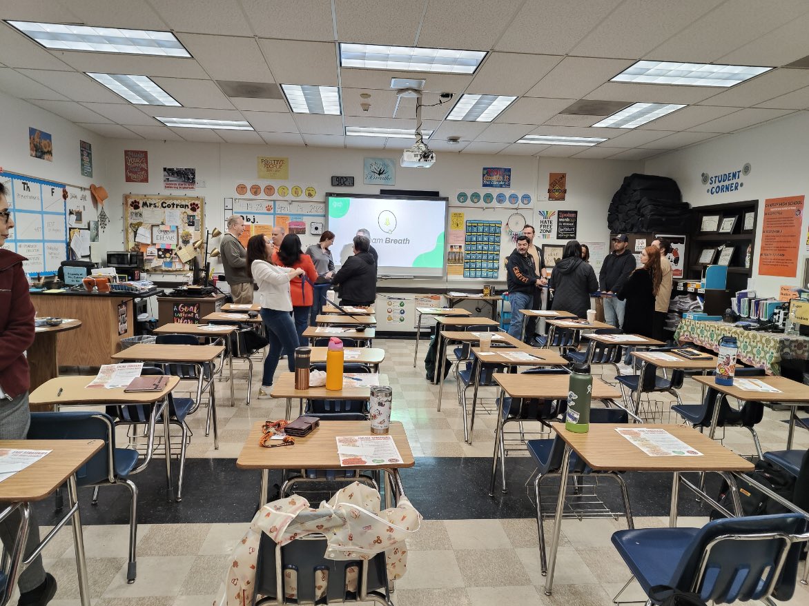 KristinaCotran's tweet photo. Thrilled to share engagement and closure practices with CHS staff! We have an eager and energetic team of teachers who are engaged in social emotional learning and itβs exciting!!! #SELImplementation #ChaffeyTigers π― https://t.co/Wwh2OebE2b
