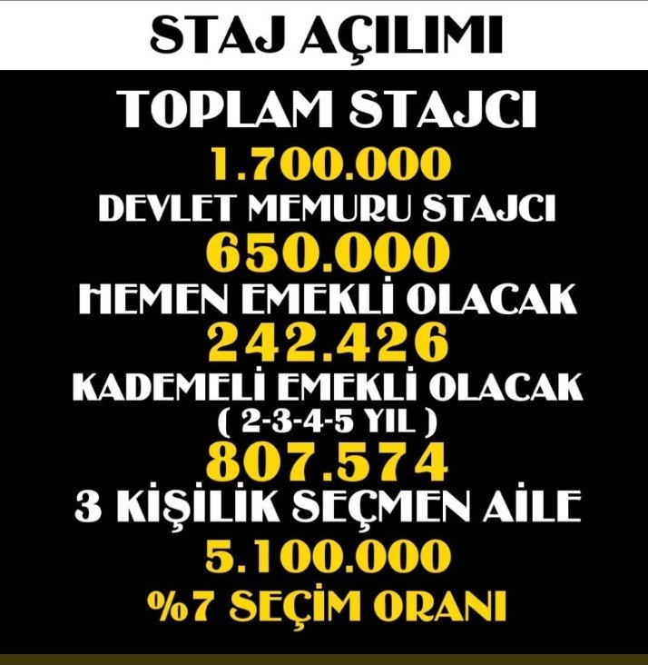 Osman Erduran (@osman247erduran) on Twitter photo Sevgili AK Parti
% 0.05 ilk Partilerle İttifak Ediyorsunuz
Edin Sorun Yok
Burda % 7 OY Var Dönüp Bakmıyorsunuz
AKIL TUTULMASI
<a href="/RTErdogan/">Recep Tayyip Erdoğan</a>
<a href="/Akparti/">AK Parti</a>
<a href="/akbasogluemin/">Av. M.Emin AKBAŞOĞLU 🇹🇷</a>
<a href="/vedatbilgn/">Vedat Bilgin</a>
<a href="/iletisim/">T.C. İletişim Başkanlığı</a>
<a href="/tcbestepe/">T.C. Cumhurbaşkanlığı</a>
#StajaBaharGelecek Sevgili AK Parti
% 0.05 ilk Partilerle İttifak Ediyorsunuz
Edin Sorun Yok
Burda % 7 OY Var Dönüp Bakmıyorsunuz
AKIL TUTULMASI
<a href="/RTErdogan/">Recep Tayyip Erdoğan</a>
<a href="/Akparti/">AK Parti</a>
<a href="/akbasogluemin/">Av. M.Emin AKBAŞOĞLU 🇹🇷</a>
<a href="/vedatbilgn/">Vedat Bilgin</a>
<a href="/iletisim/">T.C. İletişim Başkanlığı</a>
<a href="/tcbestepe/">T.C. Cumhurbaşkanlığı</a>
#StajaBaharGelecek