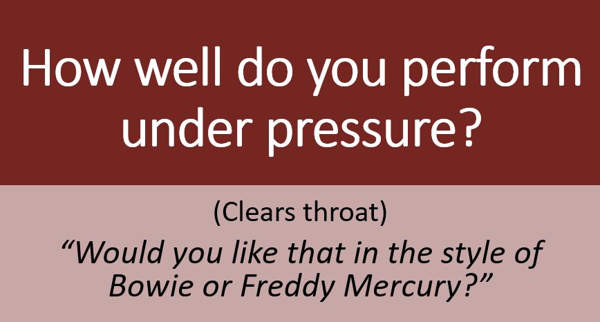 How would you react to this during an interview?  Would you embrace the awkward?