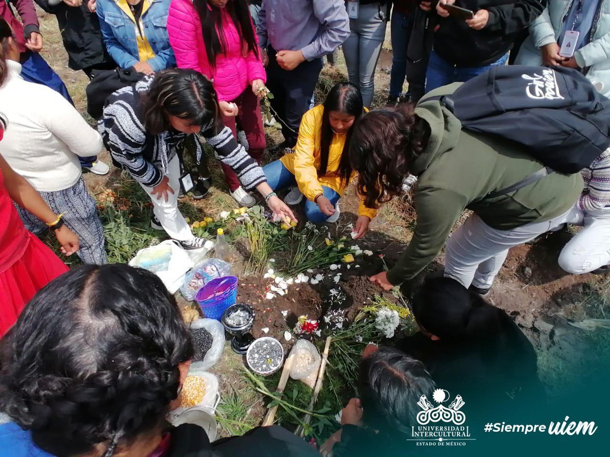 UIEMOficial's tweet photo. ✨Estudiantes de la licenciatura en #DesarrolloSustentable y de la Maestría en Gestión de la Innovación Rural Sustentable, así como profesores de la UIEM, realizaron la ceremonia tradicional y siembra de la milpa en la parcela experimental y demostrativa de la UIEM. #OrgulloUIEM https://t.co/nmJmjy6Izg