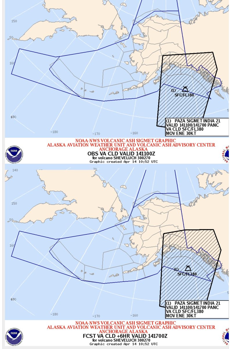 butwinmk's tweet image. How my week started: drawing an itty bitty little polygon for resuspended ash from Katmai. 
And how it ended: drawing GIANT POLYGON over the N Pacific/AK/BC/YK. 

#volcano #volcanicash