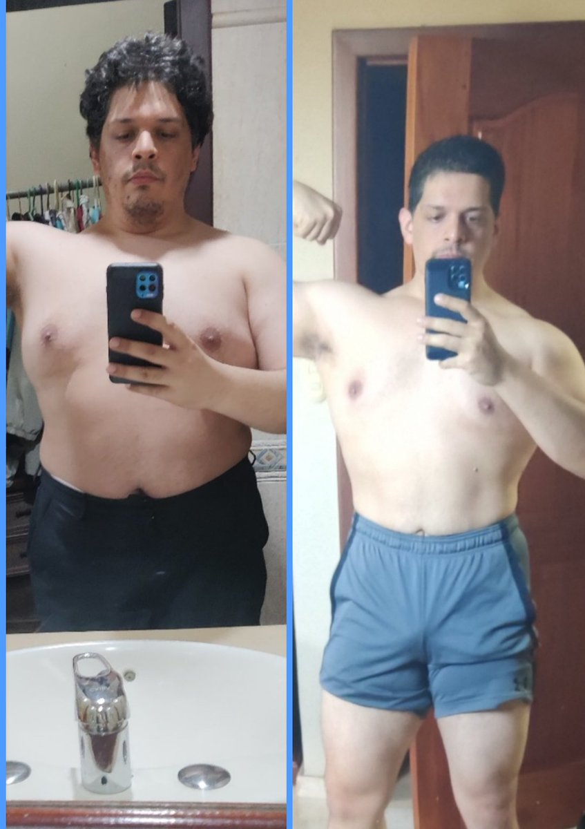 MGVinas's tweet photo. Mielda, hoy cumplo un año sin tomar refrescos. Yo que era adicto a la coca cola. Eso más 11 meses de Gym y mejor alimentación. This is the result. https://t.co/0P60Uwnzwn