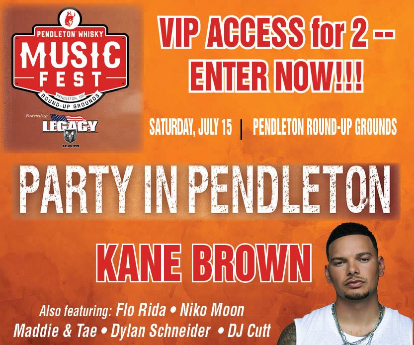 Here's your personal invitation to the biggest PARTY IN PENDLETON!

We are giving away 4 pairs of premium grandstand tickets PLUS a chance to win VIP ACCESS FOR 2 to Pendleton Whisky Music Fest!

The contest closes at midnight on June 30, 2023

eopubco.secondstreetapp.com/Whisky-Fest-20…
