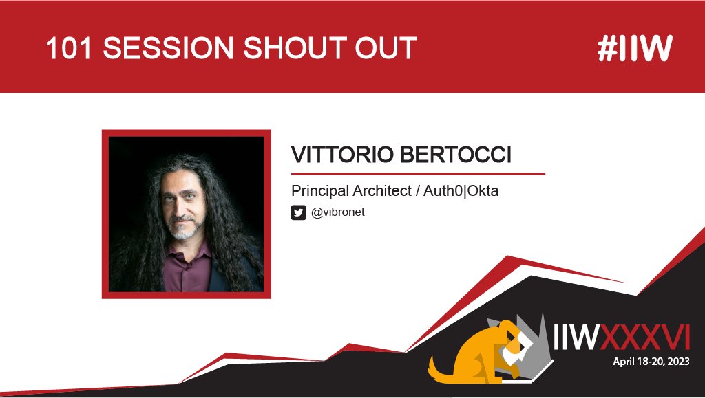 idworkshop's tweet image. IIW 101 Session #1
Get the latest on Oauth2 from Vittorio Bertocci @vibronetone of our featured 101 Sessions Presenters at #IIW #IIW36!
Tuesday April 18, Session 1 in Breakout Space B
#OAuth2 #OAuth
Join Us: iiw36.eventbrite.com
