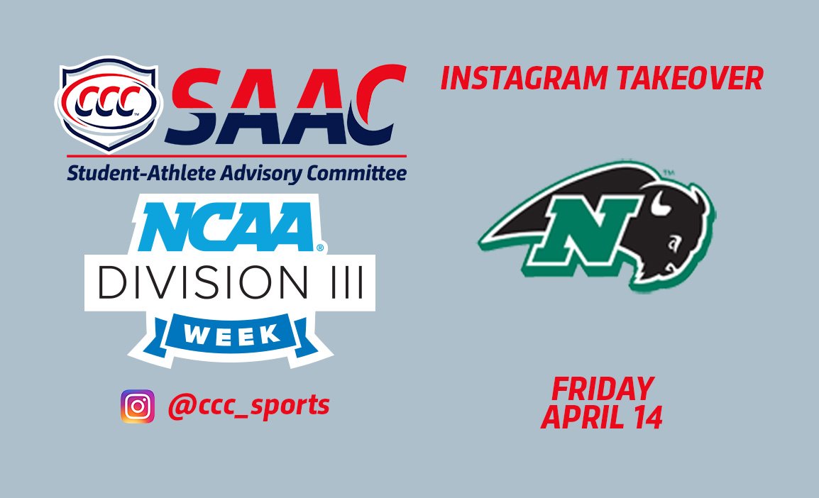 CNE_Sports's tweet photo. Today our Instagram is in the hands of @ncbison as our #D3Week Instagram Takeover continues.
Remember to check it out and learn about the #whyd3 life at Nichols!
IG: https://t.co/xnuaYm0Qph
#CCCSAAC #CCCSports https://t.co/skyYJqfQaj
