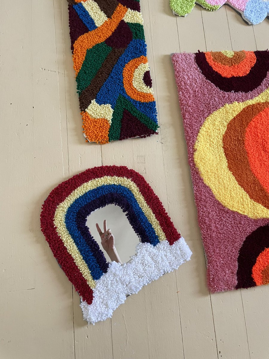 MusesPod's tweet image. Not really sure how Twitter works anymore but Chanty’s been busy making rugs. Look at them!