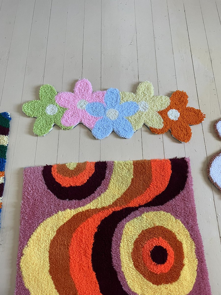 MusesPod's tweet image. Not really sure how Twitter works anymore but Chanty’s been busy making rugs. Look at them!