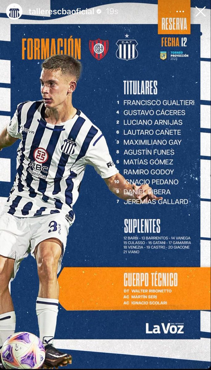 Pacheco_Sports's tweet photo. Por la fecha 12 del torneo Reserva en Argentina @CATalleresdecba ganó 3 a 2 vs San Lorenzo.

#DR9🇧🇴 Daniel Ribera salió de titular y marcó un GOL https://t.co/rqgZD3hcOt