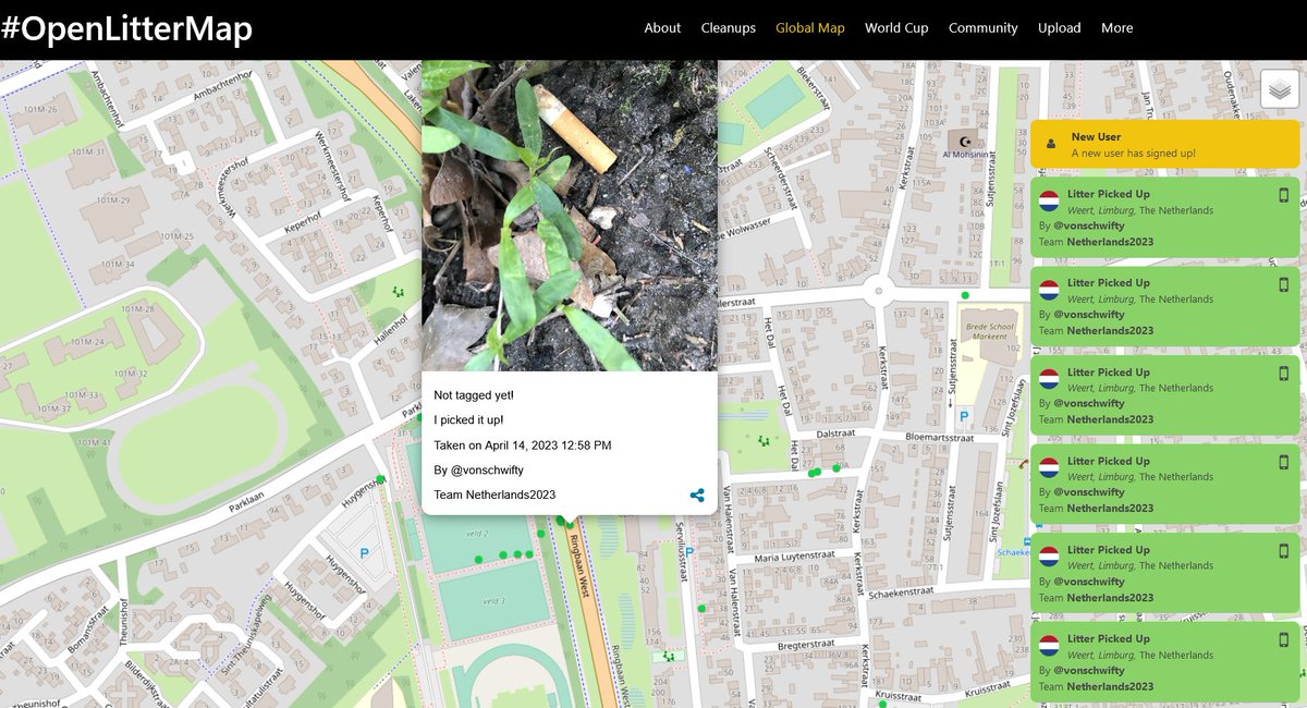 fredsteenbergen's tweet image. En ook Vonschiwifty heeft zich aangesloten bij Team Netherlands2023 en is lekker bezig om Nederland schoner te maken!
#OpenLitterMap
#zwerfie