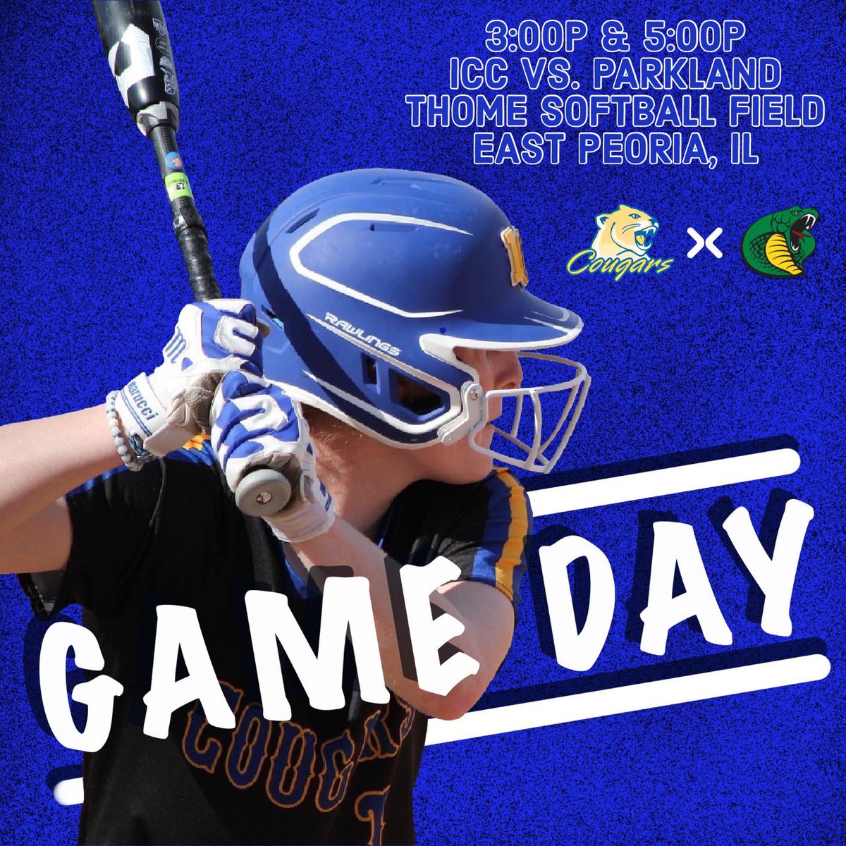 💙GaMe DaY💙
Cougs host the Cobras in Region play this afternoon‼️
The weather is too nice to only watch the livestream…come cheer on the Cougars💙💛
