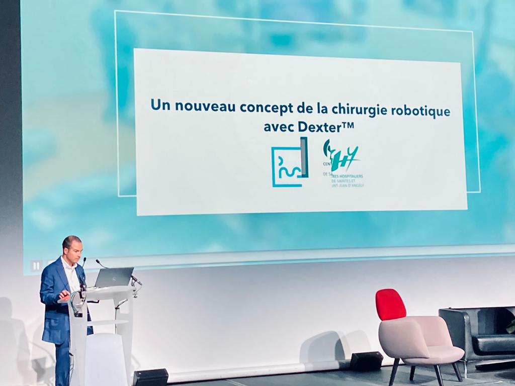 Distalmotion's tweet photo. Thanks Dr. Guillaume Hugues for sharing with your peers your full year experience operating with Dexter at Saintonge Hospital.
With the surgical teams in urology, gynecology and general surgery, Dr. Hugues scaled-up the robotic program to reach daily clinical!
#OnDemandRobotics https://t.co/blZ1DiC5IX