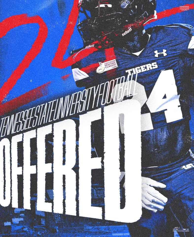 #AGTG Blessed to receive an offer from Tennesse State University @CoachBFish25 @CoachMcNutt @EddieGeorge2727 #TSU