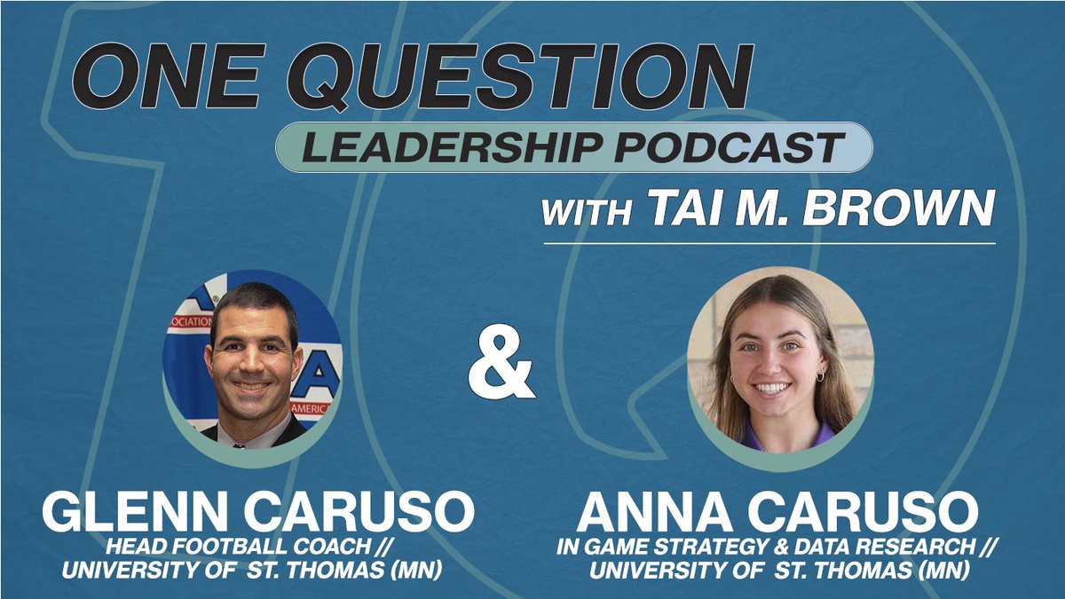 1QLeadership (@1qleadership) on Twitter photo "People are at the core of everything that I do." - Anna Caruso - In-Game Strategy/Data Research - <a href="/UST_Football/">St. Thomas Football</a> <a href="/UofStThomasMN/">University of St. Thomas</a>
Apple Podcasts - 1quest.co/aCrsoAp
Spotify - 1quest.co/aCrsoSP "People are at the core of everything that I do." - Anna Caruso - In-Game Strategy/Data Research - <a href="/UST_Football/">St. Thomas Football</a> <a href="/UofStThomasMN/">University of St. Thomas</a>
Apple Podcasts - 1quest.co/aCrsoAp
Spotify - 1quest.co/aCrsoSP
