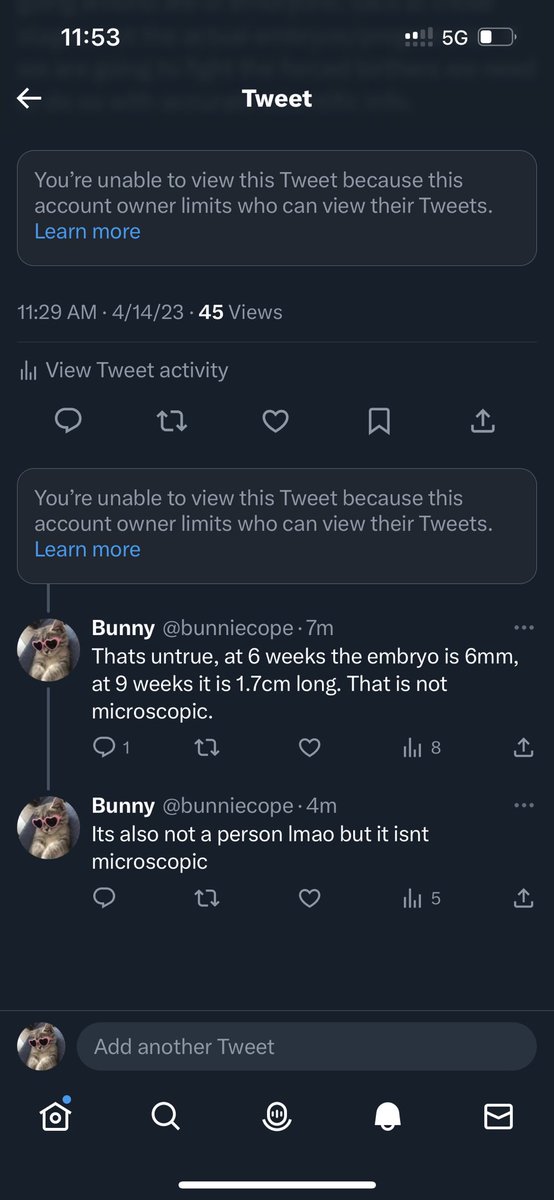 bunniecope's tweet photo. I just got blocked for saying almost 2cm isnt microscopic 🧎🏼‍♀️
It ouches as someone who has had the procedure and helps others to access them when i can, to see people likely view me as a forced birther/the enemy when i attempt to correct their accidental misinformation. https://t.co/e4ZtWPdDGf