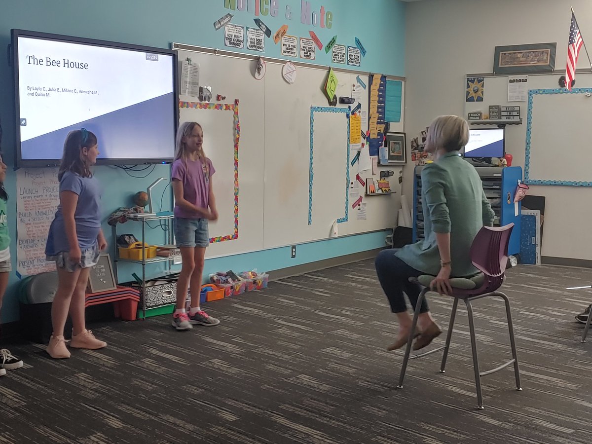 MaddenTCS's tweet photo. Thank you Mrs. Davis for coming in to listen to our presentation and give us feedback on our Bee Project! We are so excited to explore the possibilities! @tcs_curriculum @_sofiacerrato https://t.co/GX7sWYPfnw