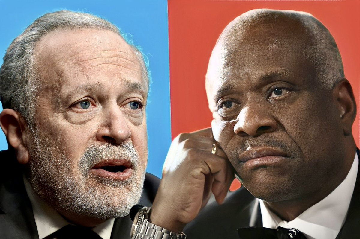 CalltoActivism's tweet photo. BREAKING: Robert Reich reveals why Clarence Thomas may be in even MORE trouble than everything thinks. 

Clarence Thomas not ONLY accepted free vacations and  sold property without disclosing it. 

THOMAS ALSO tried to KILL SCOTUS disclosure laws in his concurring opinion on the Citizens United decision. 

Thomas insisted that SCOTUS should, “invalidate mandatory disclosure and reporting requirements.”

This opens Thomas up to ADDITIONAL scrutiny for DIRECT and PERSONAL conflict of interest.

“His actions drip with corruption,” Reich added. 

IMPEACH CLARENCE THOMAS!!