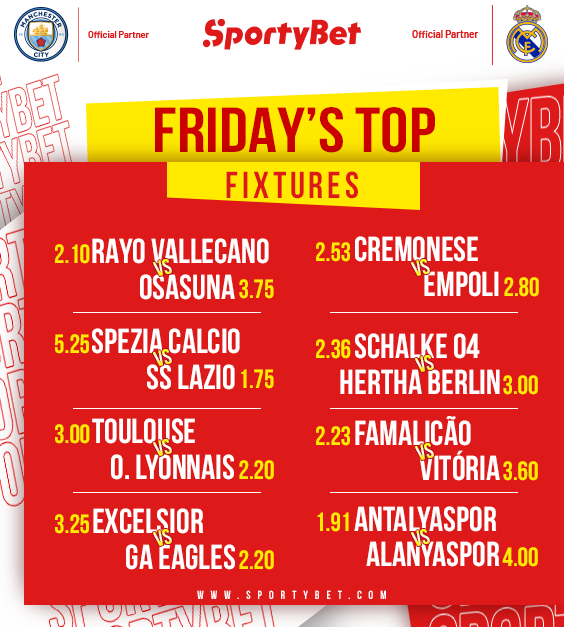 Friday Night Football! 🤩

Bet on SportyBet

Click here to download the SportyBet App 👇

sportybet.com/ng/mobile/

#GetSporty #BetSporty