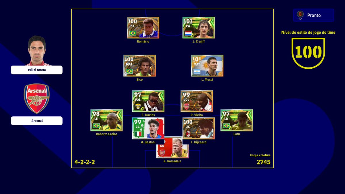 canaldobucha's tweet photo. Joguei 5 partidas, pra mim nem graficamente nem na jogabilidade houve mudanças. 
Montei esse brazuka pra ver se daria bom. 3 vitórias. Contra times mais fortes, como esses aí.
Já perdi com meu melhor time pro Galbin com o time do curica.
Discutir P2W é discutir terra plana. https://t.co/U5gkQOHILF