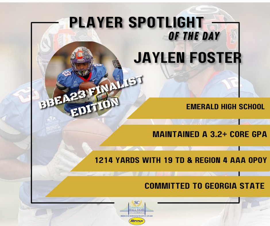 SCFootballHOF's tweet photo. Congrats to these two student-athletes on their accomplishments in the classroom, the community, and on the field. Can't wait to see you guys on April 20th! #SCTopN2030 @Josh_Daniels32 @Jaylen_Foster3 https://t.co/I43G9mCv6V