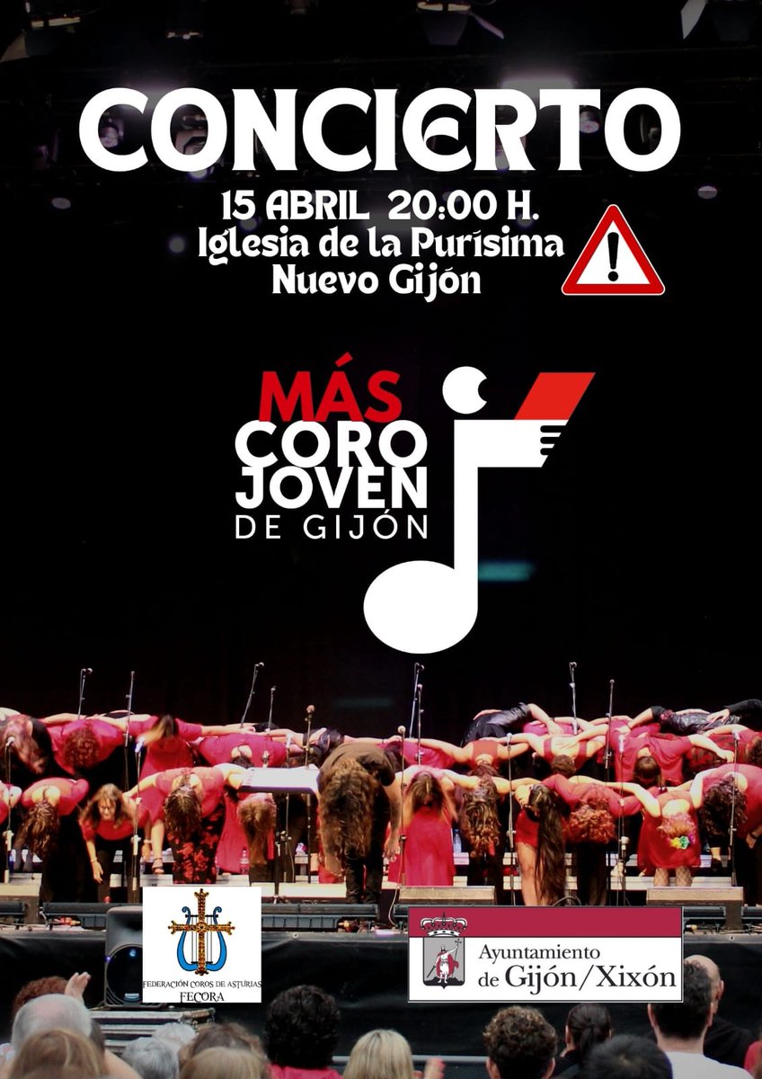*MUY IMPORTANTE*‼️

*Cambio de ubicación y de hora*

Por problemas técnicos, el concierto de mañana sábado 15 se traslada a la Parroquia de la Purísima Concepción de Nuevo Gijón, en Calle Munilla 22, a las *20:00*.

¿Nos ayudas a difundirlo? 

¡Os esperamos! 🖤❤️🖤