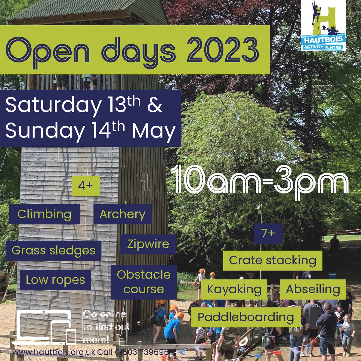 The countdown for our Open Day's is on! Activities will be running from 10am-3pm, we'll also have a barbeque if you get peckish whilst you're here and we've got plenty of space on our front field for picnics too!

This is a sold out event, tickets are not available on the gate.