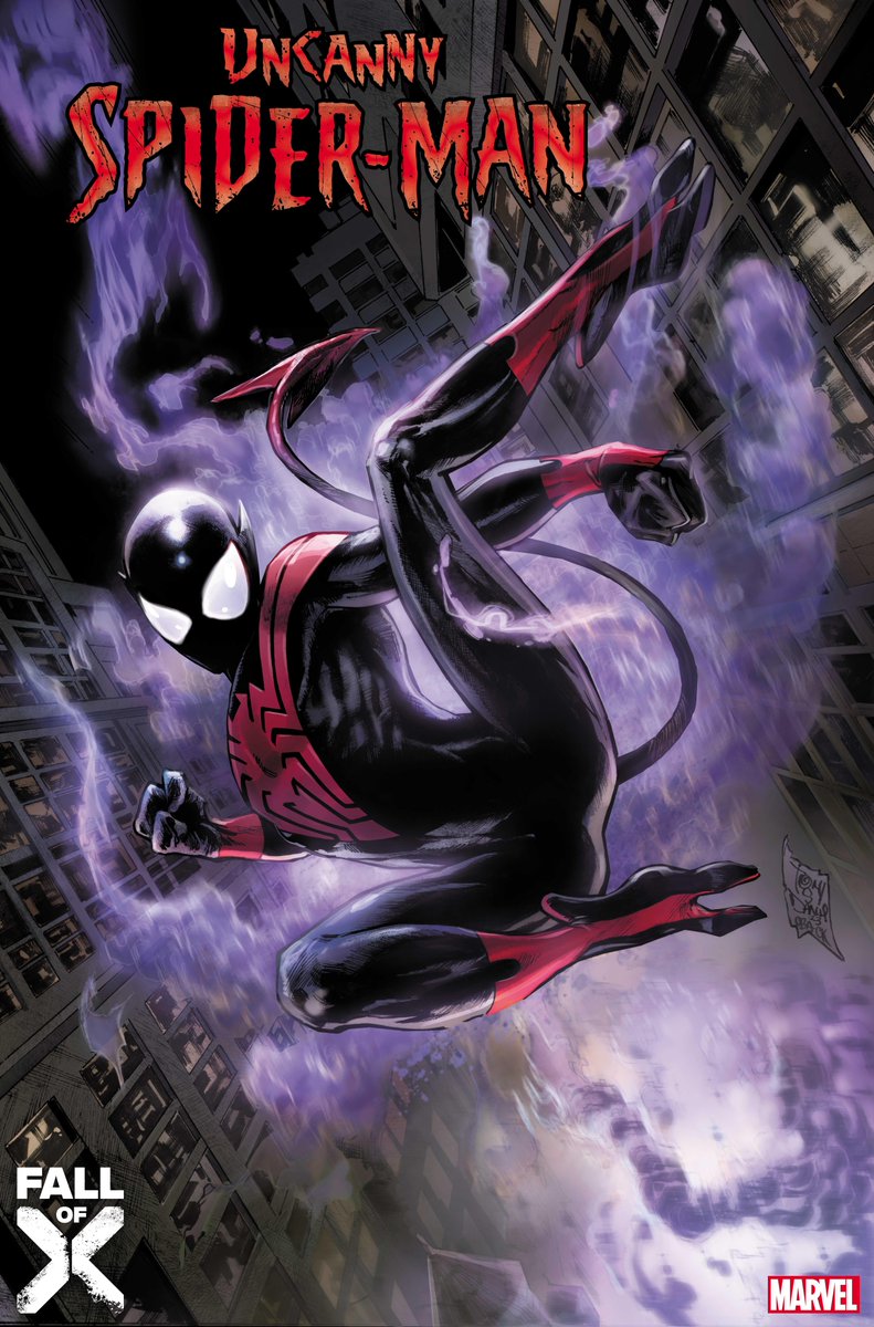 Marvel's tweet photo. .@sispurrier ❌ @LeeGarbett

As darkness overwhelms mutantkind, Nightcrawler embraces a new role as a classic New York City-bamfing hero!

Find out more about #FallOfX’s ‘Uncanny Spider-Man’ series here: https://t.co/u9MYaPdT5G https://t.co/RUKSlMTHcu