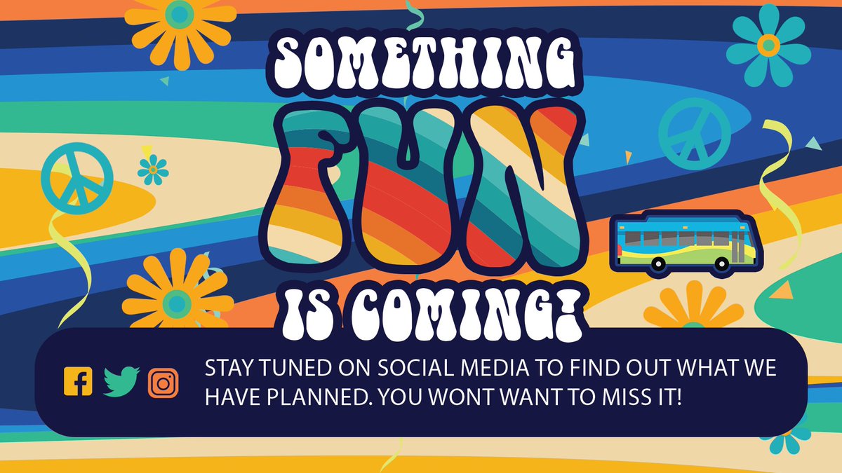 GET_Bus's tweet photo. Something fun is coming!  🎉🎉🎉 We're celebrating our big 50 year anniversary, so we have something great planned for you. Stay tuned to our social media channels to find out what we've got goin' on. https://t.co/xm0s2S7Edt