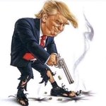 When lib cartoonists try to show trump “shooting himself in the foot” but use a revolver ejecting brass effectively revealing why they should never be allowed to make laws about guns 

#2a #GunControl  #libsaremorons 