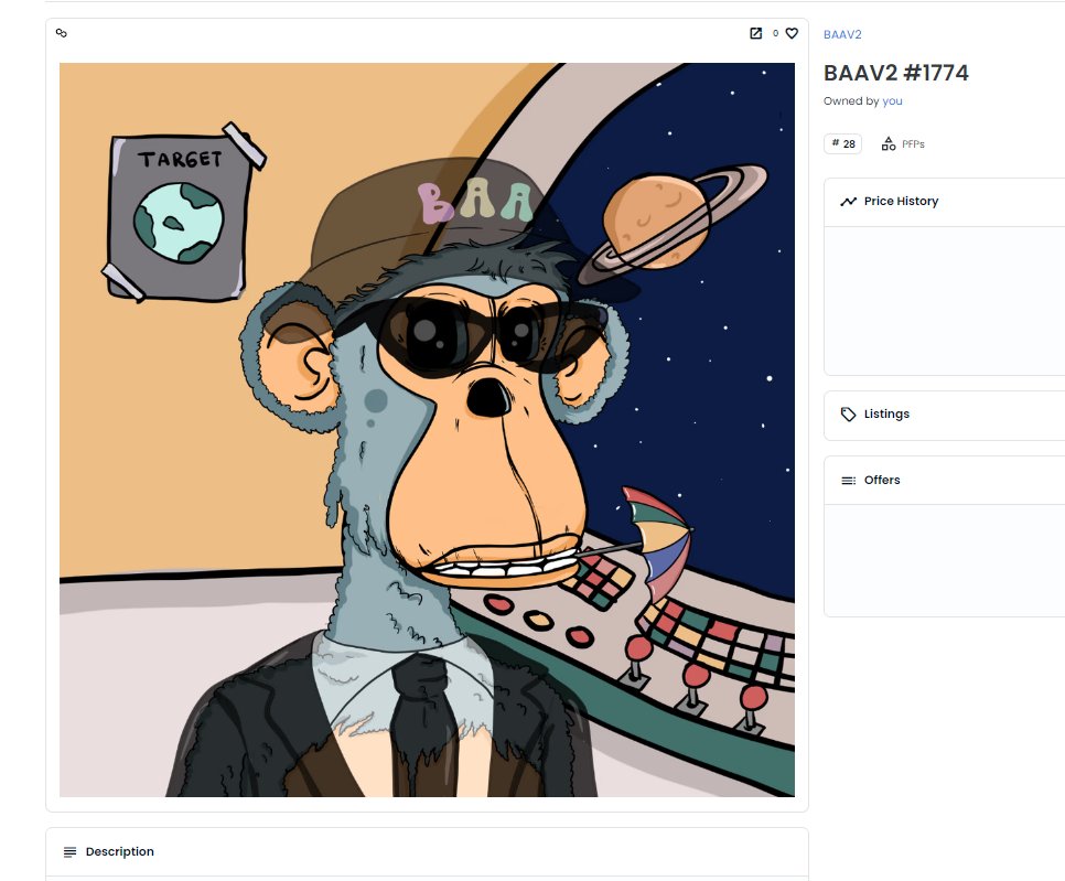 BOUGHT 🥳🥳🥳 

I buy what I like♥️♥️♥️

I didn't want to miss the opportunity to have a "Bored Alien Apes Version 2" so I minted this one
 
Thank you <a href="/BoredAlienApes/">Bored Alien Apes</a>
<a href="/HughStiel/">hugh stiel</a> @Boredalienapess

<a href="/opensea/">OpenSea</a>
#nftcollectors #nftcommunity #NFTFam