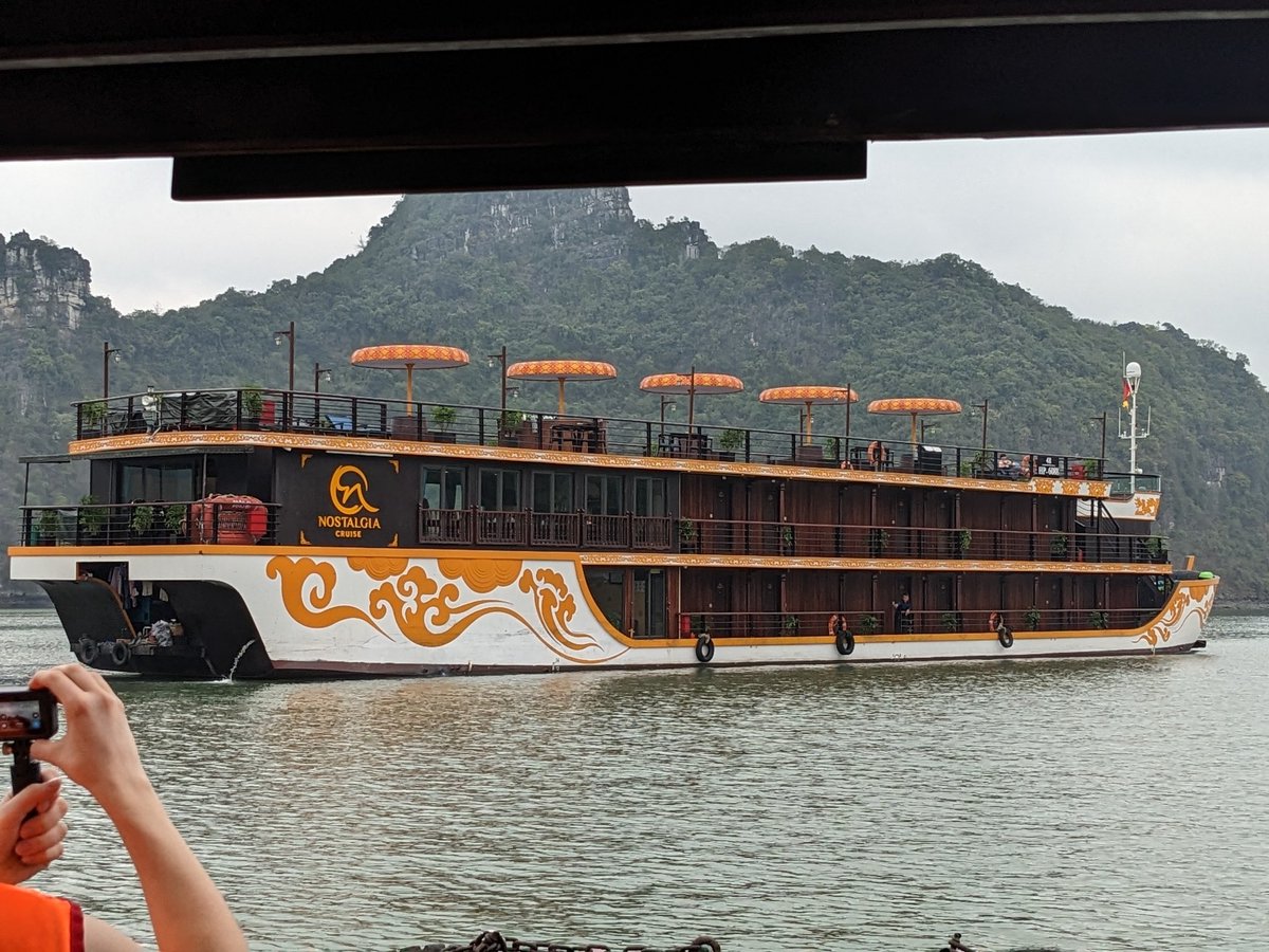 DerekRileySC's tweet photo. White Lotus/ Triangle of Sadness boat portion of our trip, shared with only four other couples. Debi with the upper deck to herself (right next to the hot tub). https://t.co/9xdNrnlcZi
