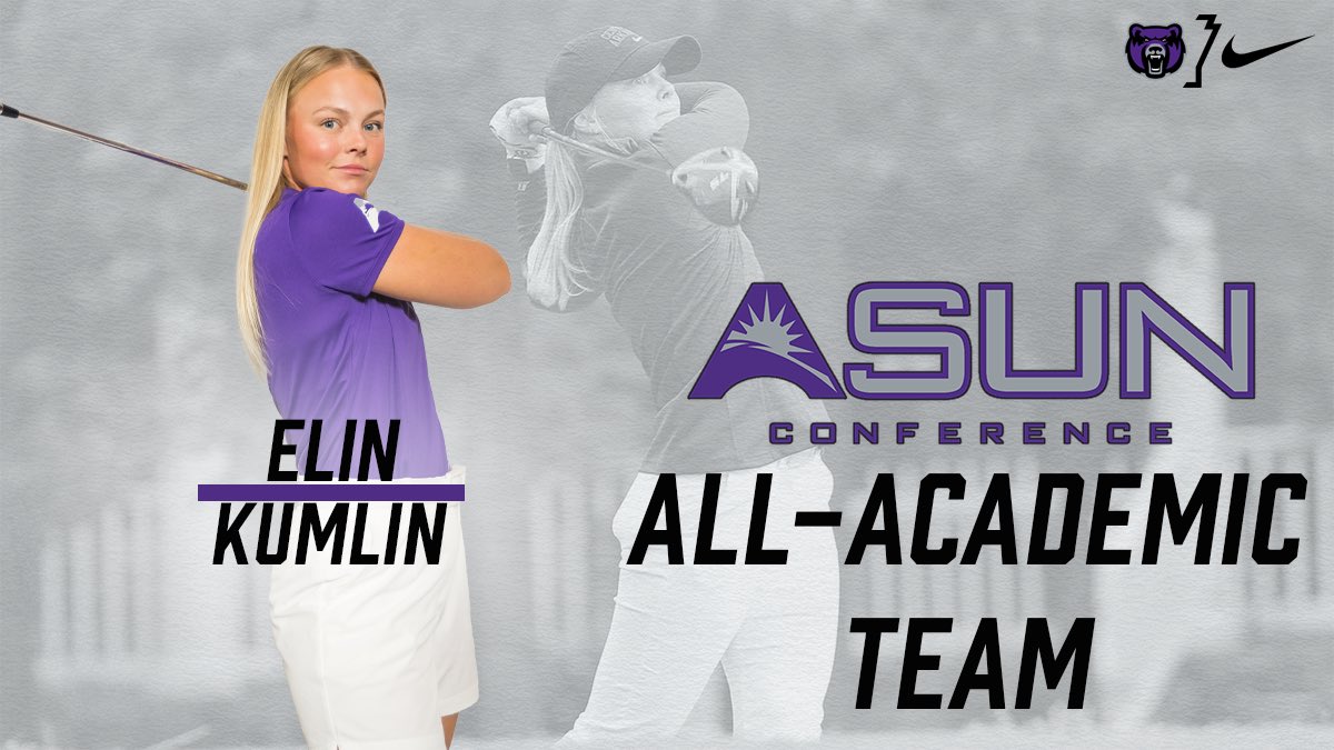 A big congrats to Elin Kumlin for being named to the ASUN All-Academic Team! Proud of the way you handle business on the course and in the classroom!

📰- bit.ly/3KB3k12

#BearClawsUp