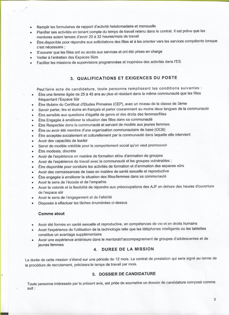 Opportunité ⁉️

AVIS DE RECRUTEMENT...
Vous êtes qualifiée, et vous répondez aux critères du poste ? Votre profil nous intéresse donc !!!
Postulez dans le délai indiqué ! Détails à lire 👇🏾
