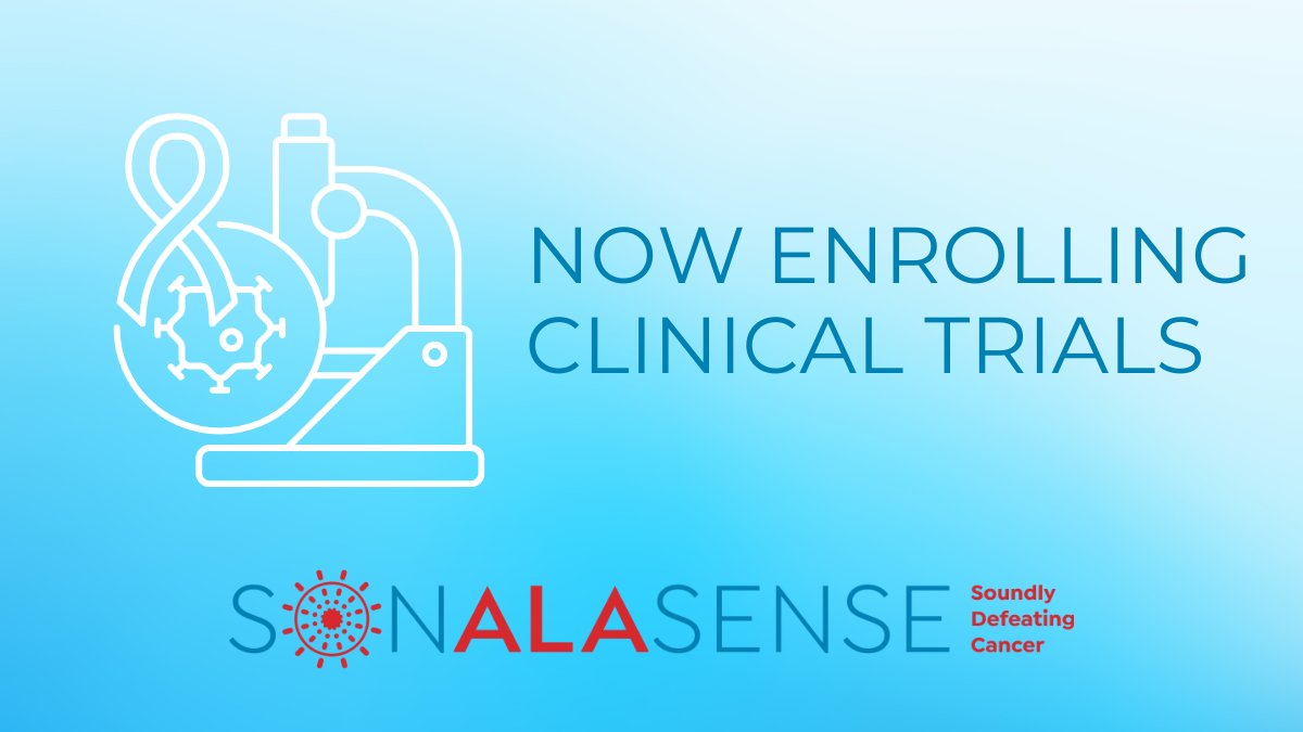 SonALAsense's tweet photo. We're evaluating Sonodynamic Therapy (SDT), a targeted combination of SONALA-001 &amp; MR-guided focused ultrasound, in clinical trials for patients with #rGBM &amp; #DIPG. Find eligibility &amp; enrollment info here: https://t.co/oOOnzX3gCR 
#glioblastoma #cancer #braincancer #clinicaltrial https://t.co/e94xai8e3E