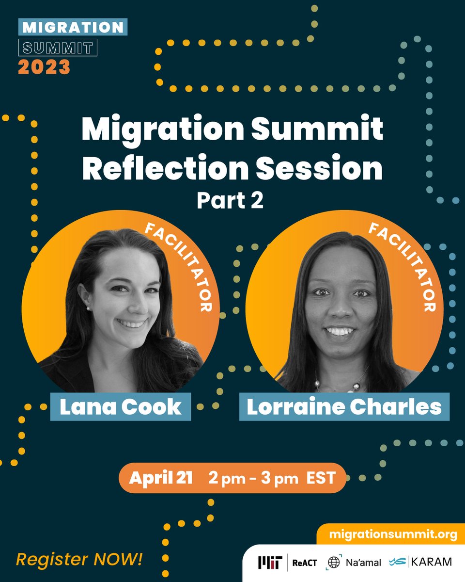 Migration Summit (@msummit2024) on Twitter photo On the 21st of April, we invite you to join our interactive session for an informal reflective conversation on the key themes and questions they are pondering over the course of the Summit.
Register here:
eventbrite.com/e/migration-su…
<a href="/LACinAD/">Lorraine Charles</a> <a href="/LanaCook/">Dr. Lana Cook</a> On the 21st of April, we invite you to join our interactive session for an informal reflective conversation on the key themes and questions they are pondering over the course of the Summit.
Register here:
eventbrite.com/e/migration-su…
<a href="/LACinAD/">Lorraine Charles</a> <a href="/LanaCook/">Dr. Lana Cook</a>